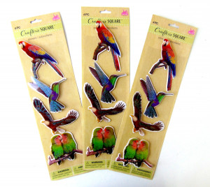 Набор 3 D стикеров 4 шт.13*43 см.