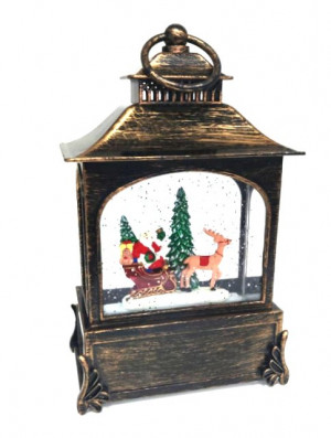 Фонарь новогодний музыкальный с подсветкой 24 см.1 шт.