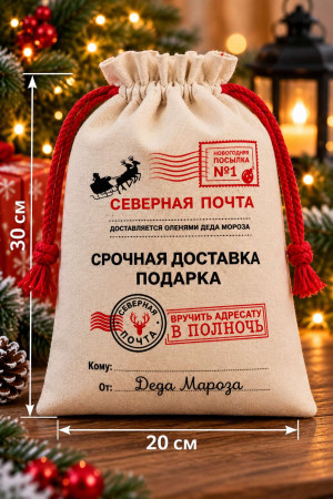 Мешок подарочный 20*30 см.1 шт.