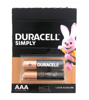 Батарейки Duracell  ААА мизинчиковые 2  шт,