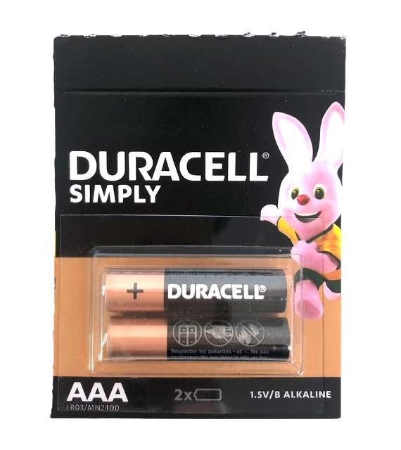 Батарейки Duracell  ААА мизинчиковые 2  шт,
