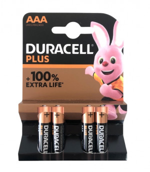 Батарейки Duracell PLUS ААА мизинчиковые 4  шт,