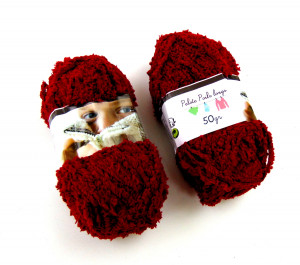 Пряжа махровая Красная 50 гр.