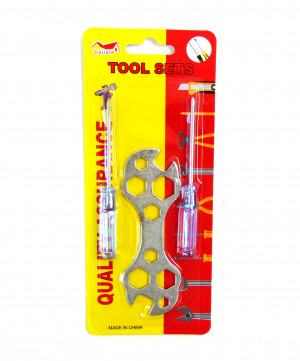 Отвертки 2 шт.+ ключ 10*24 см.