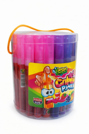 Жидкая конфета «Спрей ручка» ассорти 20мл,1 шт./ 50 шт,в банке/