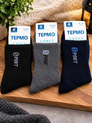Носки термо 80 % хлопок р.41-47 1 пара /12 пар в упаковке/