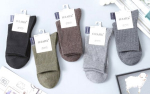 Носки мужские кашемир 55 % хлопок 25% кашемир р.41-47 / 10 пар в упаковке/ 1 пара