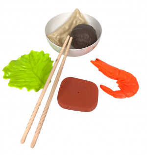 Набор продуктов в миске с палочками для еды 7 предметов /528 шт.коробка/