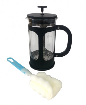 Чайник заварочный стекло френч- пресс с ершиком 1000 мл.1 шт./ 9 шт.коробка/