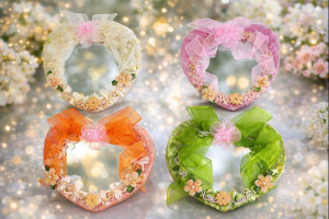 Зеркало декорированное 10*10 см.1 шт.