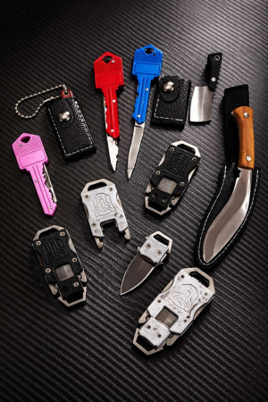 Брелок нож складной  мини туристический,портативный в ассортименте 5 видов 5-12 см.1 шт.