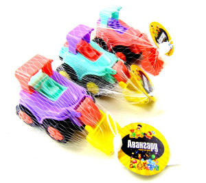 Трактор с малым ковшом спецтехника 6*7*14 см./ Сделано в России/ 1 шт.