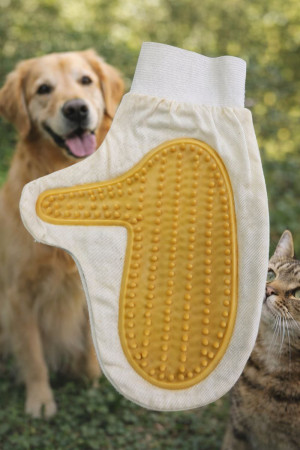 Рукавица для чистки шерсти у животных 18*24 см.1 шт.