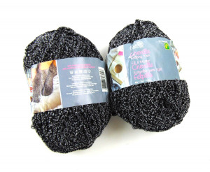 Пряжа меланжевая Черная  100 гр.