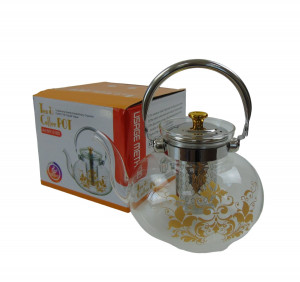 Чайник из боросиликатного стекла для газовой плиты 1800 мл.