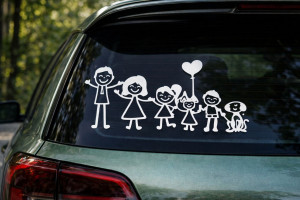 Наклейка на авто 11*23 см.1 шт.