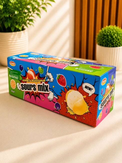 Конфета воздушный Соурс микс SOURS MIX ZVN ТМ (ЗВН) 5г*30шт