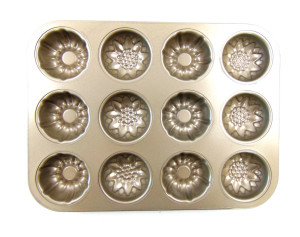 Форма антипригарной покрытие для кексов 12 ячеек 3*26*34 см.1 шт.