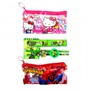 Набор школьника 6 предметов в пенале на замочке