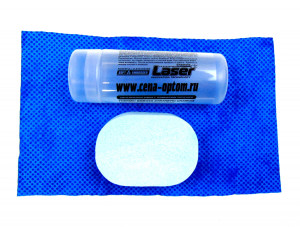 Тряпка+губка для авто в тубе,синтетическая замша с термическим тиснением,21*33 см./100 шт.коробка/1