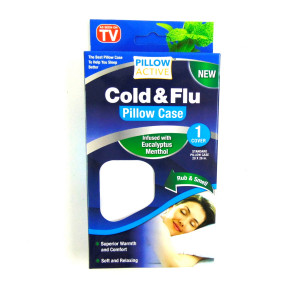 Наволочка для подушки настоянная на натуральных маслах ментола и эвкалипта  49*64 см.1 шт.