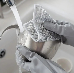 Салфетка серебряная для чистки посуды 20*20 см.1 шт.