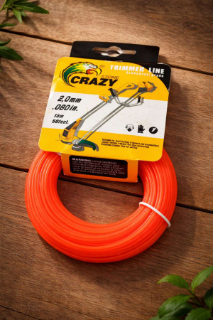 Леска для триммера 15 метров 2 мм.1 шт.