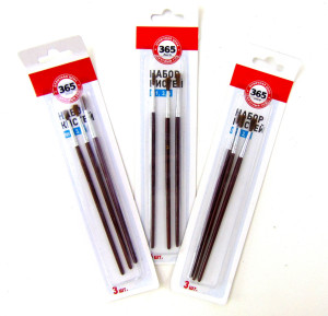 Набор кистей 3 шт.№1-3-5