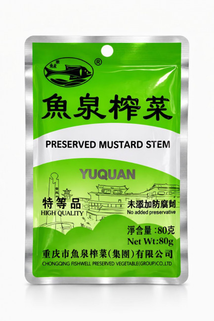 Маринованная сычуаньская горчица  YuQuan 80г