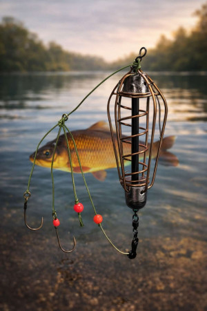 Монтаж карповый универсальный 30 г.плетенка крючки МУСТАД до 15 кг.