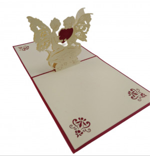 Открытка 3 D Ангелы 15*15 см.1 шт.