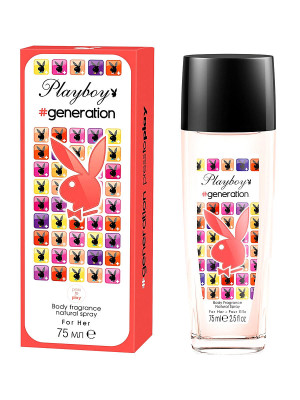 Парфюмированная вода для женщин Playboy Generation for her Body fragrance natural spray  75 мл.