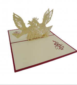 Открытка 3 D Голуби любви 10*15 см.1 шт.