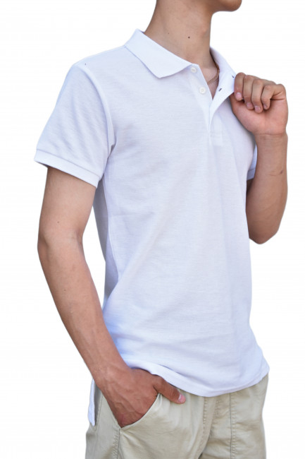 Футболка Поло цвет: белый размер S