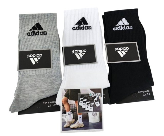 Носки мужские Adidas 80 % хлопок р.41-47 / 10 пар в упаковке/ 1 пара