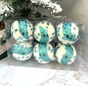 Набор шаров 6 штук 6 см.