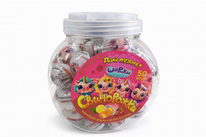 Жевательная резинка с кислой начинкой «Дуй пузырь! ШАРИКИ СВИНОРОЖКИ»,10 г.1 шт./50 шт.в коробке/