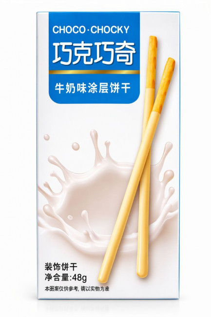 Палочки в глазури с молочным вкусом QiaoKeQiaoQi 48г