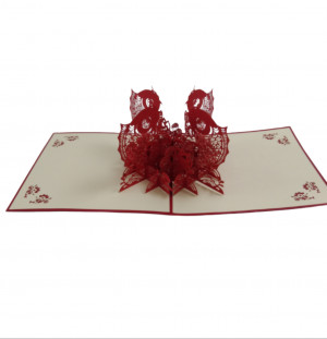 Открытка 3 D Рыбки 15*15 см.1 шт.