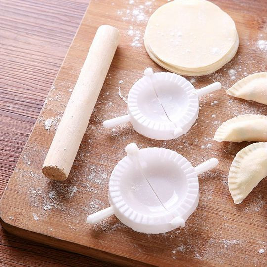 Скалка+формы  для лепки пельменей и вареников 13*20 см.