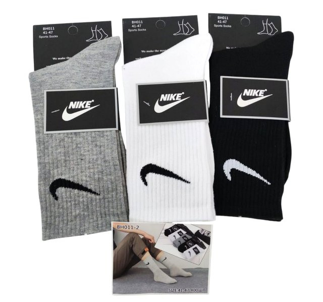 Носки мужские NIKE 80 % хлопок р.41-47 / 10 пар в упаковке/ 1 пара