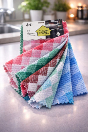 Набор салфеток из микрофибры 5 шт.30*30 см./84 шт.коробка/