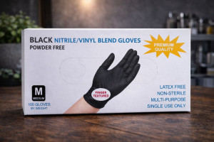 Перчатки нитровиниловые, коробка-диспенсер100 шт. размер М