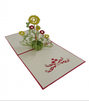 Открытка 3 D Цветок 15*15 см.1 шт.