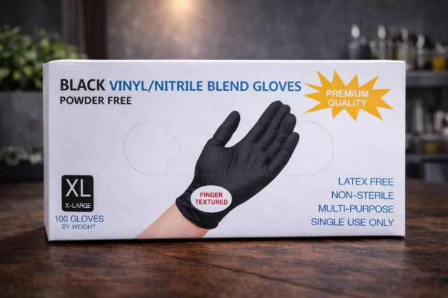 Перчатки нитровиниловые, коробка-диспенсер100 шт. размер L