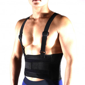Пояс поясничный поддерживающий,дышащий с подтяжками L,XL