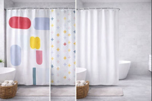 Штора для ванной комнаты в ассортименте 180*180 см.1 шт.