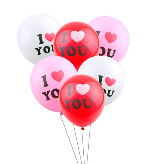 Шарик воздушный с надписью  I Love you 1 шт.