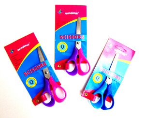 Ножницы детские с линейкой 13 см.1 шт.