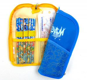 Пенал на замке+8 простых карандашей+набор линеек 9*22 см.